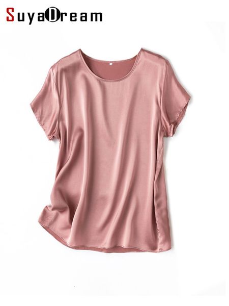 women's t-shirt suyadream woman silk tee 100%real silk short sleeved plain o neck t shirt summer 230331, White
women's t-shirt suyadream woman silk tee 100%real silk short sleeved plain o neck t shirt summer 230331, White