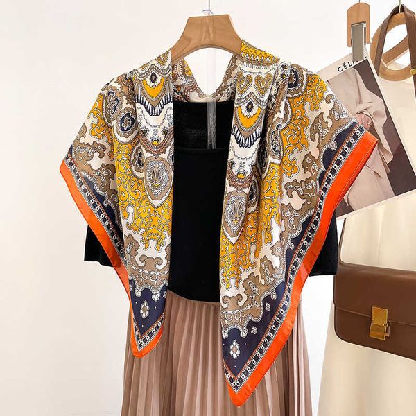 sarongs luxury design square scarf hijab women satin silk bandana muslim headband neckerchief female hair band wrap shawls foulard 90cm p230, Blue;gray
sarongs luxury design square scarf hijab women satin silk bandana muslim headband neckerchief female hair band wrap shawls foulard 90cm p230, Blue;gray