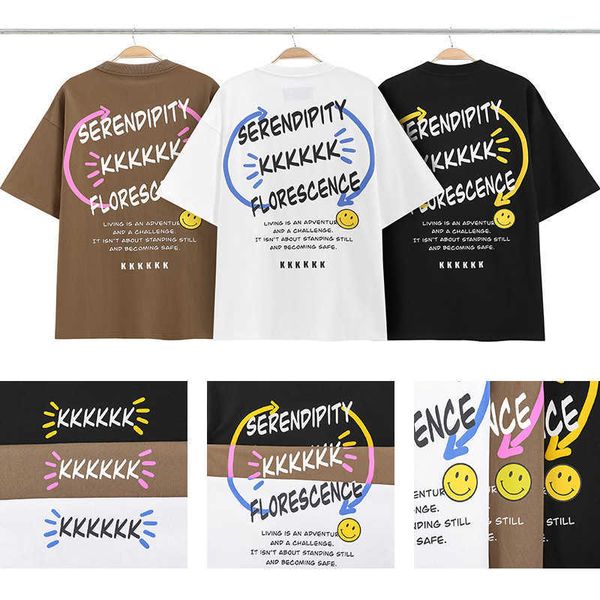 Fashion ESS Designer T-shirt KKKK smiley face short sleeve t-shirt men's and women's summer ins lovers wear versatile Korean fashion loose tee, White
Fashion ESS Designer T-shirt KKKK smiley face short sleeve t-shirt men's and women's summer ins lovers wear versatile Korean fashion loose tee, White