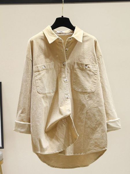women's blouses shirts jmprs 100 cotton women long fashion pockets spring button up casual oversize korean ladies 230404, White
women's blouses shirts jmprs 100 cotton women long fashion pockets spring button up casual oversize korean ladies 230404, White