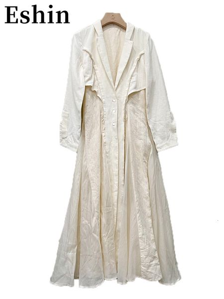 women's trench coats eshin autumn coat waist cut solid jacquard linen cotton big swing single breasted jacket clothes th618 230403, Tan;black
women's trench coats eshin autumn coat waist cut solid jacquard linen cotton big swing single breasted jacket clothes th618 230403, Tan;black