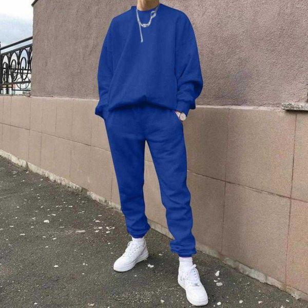 men's tracksuits male casual solid two piece suit o neck off shoulder sleeve sweatshirt drawstring pocket pants set1p6u, Gray
men's tracksuits male casual solid two piece suit o neck off shoulder sleeve sweatshirt drawstring pocket pants set1p6u, Gray