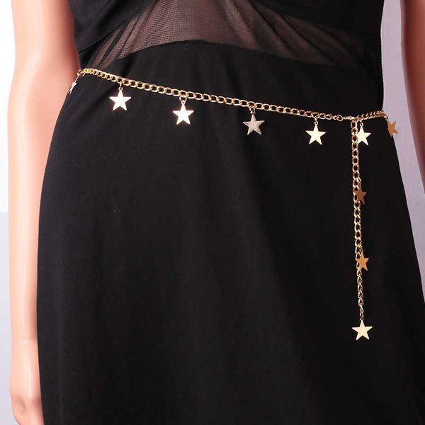 belts star gold metal belt for women thin slim long adjustable chain belts female star tassel decorative lady waistband z0404, Black;brown
belts star gold metal belt for women thin slim long adjustable chain belts female star tassel decorative lady waistband z0404, Black;brown