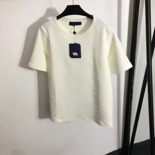 23ss designer clothes women tee womens t-shirt round neck pure cotton presbyopia logo monogram embossed short sleeve t-shirt women clothes, White
23ss designer clothes women tee womens t-shirt round neck pure cotton presbyopia logo monogram embossed short sleeve t-shirt women clothes, White