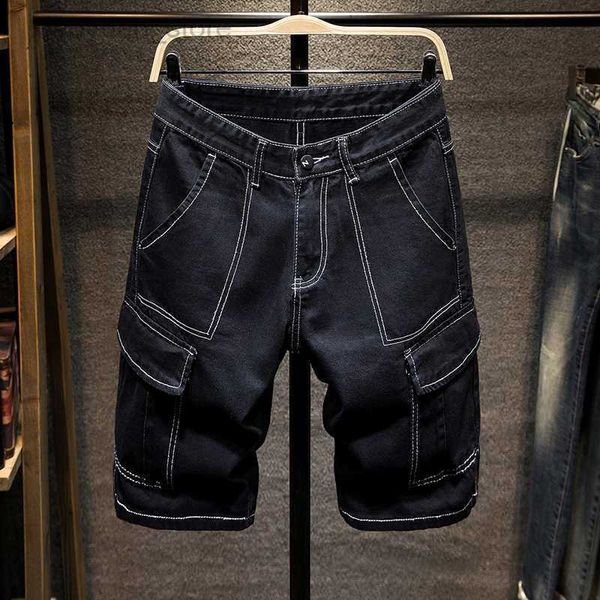 men's shorts summer clothes for men black denim shorts multi-pocket straight baggy leisure fashion splicing male cargo short jeansm2304, White;black
men's shorts summer clothes for men black denim shorts multi-pocket straight baggy leisure fashion splicing male cargo short jeansm2304, White;black