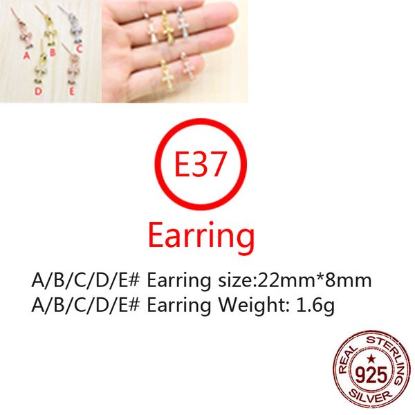 e37 s925 pure silver ear studs personalized fashion gold plated cross flower letter punk street dance style earrings jewelry earrings as a g, Golden
e37 s925 pure silver ear studs personalized fashion gold plated cross flower letter punk street dance style earrings jewelry earrings as a g, Golden