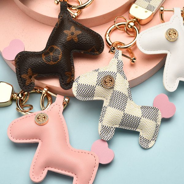 luxury leather plaid horse keychain classic exquisite designer car keyring zinc alloy lanyard gift jewelry accessories high quality, Silver
luxury leather plaid horse keychain classic exquisite designer car keyring zinc alloy lanyard gift jewelry accessories high quality, Silver