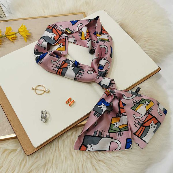 sarongs autumn and winter simulation silk gift small silk scarf female 14*145 narrow and long cat pattern simple waist chain scarf p230403, Blue;gray
sarongs autumn and winter simulation silk gift small silk scarf female 14*145 narrow and long cat pattern simple waist chain scarf p230403, Blue;gray