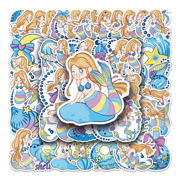 50pcs wholesale cartoon mermaid stickers waterproof sticker for luggage lapguitar skateboard notebook water bottle phone case car decals
50pcs wholesale cartoon mermaid stickers waterproof sticker for luggage lapguitar skateboard notebook water bottle phone case car decals