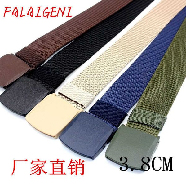 suspenders men's nonmetal non magnetic buckle tactical outdoor sports nylon student military training security check canvas pants belt, Black;brown
suspenders men's nonmetal non magnetic buckle tactical outdoor sports nylon student military training security check canvas pants belt, Black;brown