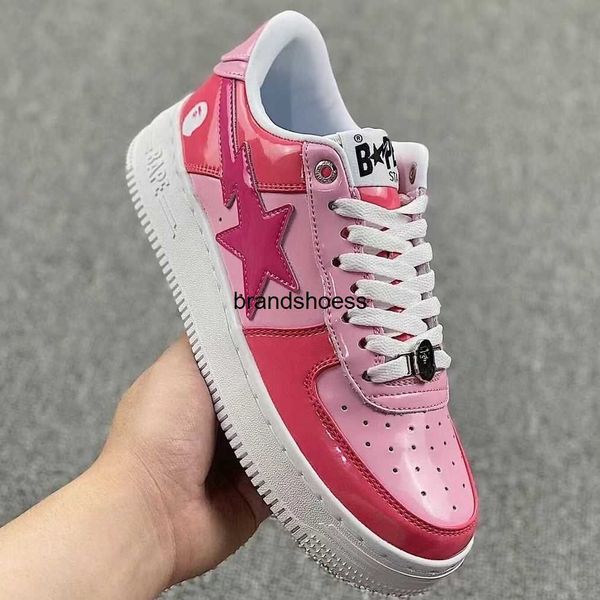 bapesta low classic fashion lacquer leather low fashion cricket shoes pink women's style star's style, Black
bapesta low classic fashion lacquer leather low fashion cricket shoes pink women's style star's style, Black