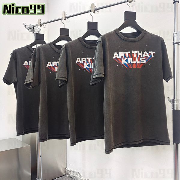 23ss new t shirt washed worn reverse design letter print pattern loose personality street versatile men and women short sleeve, White;black
23ss new t shirt washed worn reverse design letter print pattern loose personality street versatile men and women short sleeve, White;black