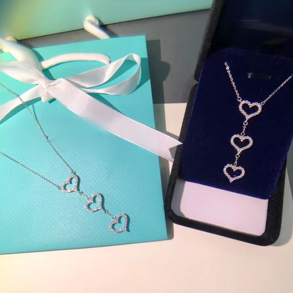 luxury fashion necklace three heart necklace women stainless steel couple diamond pendant designer neck jewelry christmas gift wholesale wit, Silver
luxury fashion necklace three heart necklace women stainless steel couple diamond pendant designer neck jewelry christmas gift wholesale wit, Silver