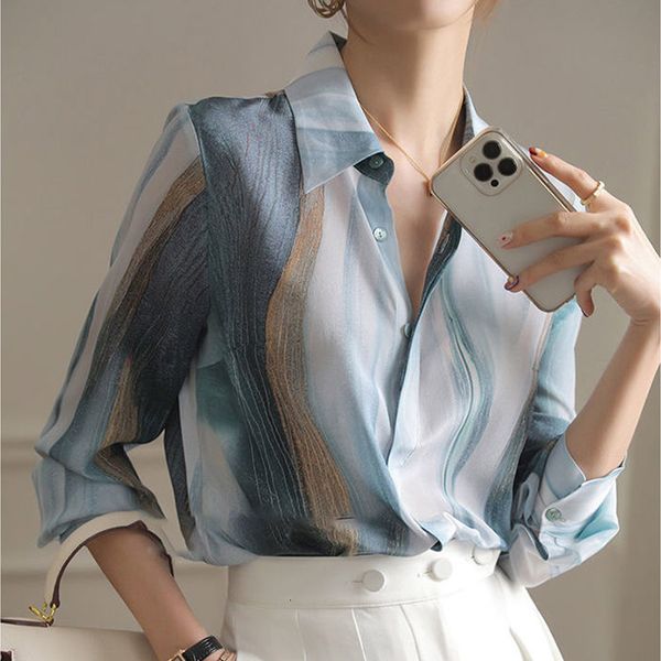 women's blouses shirts spring autumn korean fashion gradient shirt patchwork elegant printed chiffon long sleeve casual femme 230404, White
women's blouses shirts spring autumn korean fashion gradient shirt patchwork elegant printed chiffon long sleeve casual femme 230404, White