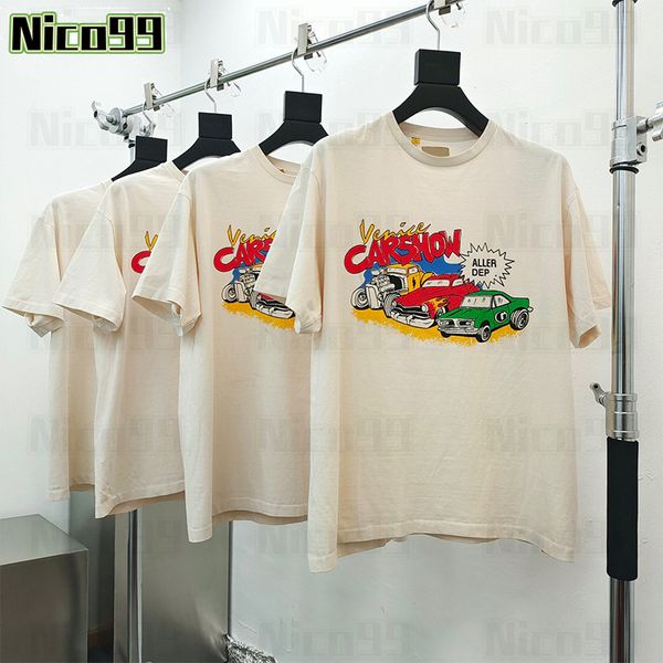 23ss new t shirt retro car letter print pattern round neck loose personality men and women sleeveless undershirt, White;black
23ss new t shirt retro car letter print pattern round neck loose personality men and women sleeveless undershirt, White;black