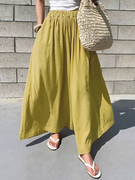 women's shorts 2023 summer wideleg pants skirt women loose elastic oversized streetwear fashion comfortable long versatile commuting 23, White;black
women's shorts 2023 summer wideleg pants skirt women loose elastic oversized streetwear fashion comfortable long versatile commuting 23, White;black