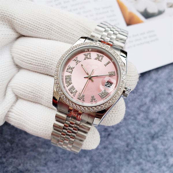 fashion womens watch 36mm diamond dial mens watches couples wristwatch stainless steel strap mechanical movement casual wristwatches orologi, Slivery;brown
fashion womens watch 36mm diamond dial mens watches couples wristwatch stainless steel strap mechanical movement casual wristwatches orologi, Slivery;brown