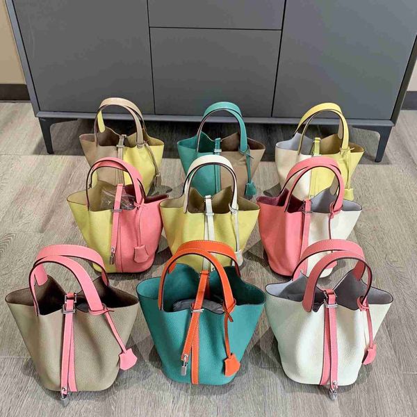 designer luxury togo layer cowhide color matching vegetable basket simple and versatile portable bucket bag picotin
designer luxury togo layer cowhide color matching vegetable basket simple and versatile portable bucket bag picotin
