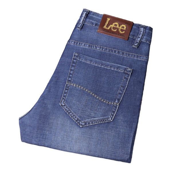 men's jeans spring summer thin denim slim fit european american high-end brand small straight pants xl892-6, Blue
men's jeans spring summer thin denim slim fit european american high-end brand small straight pants xl892-6, Blue