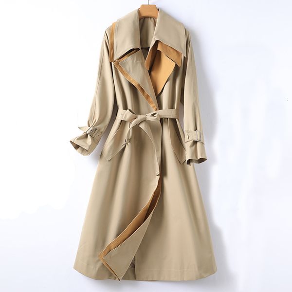 women's trench coat autumn turn down collar color patch women long khaki casaco feminino abrigo mujer femme 230403, Tan;black
women's trench coat autumn turn down collar color patch women long khaki casaco feminino abrigo mujer femme 230403, Tan;black