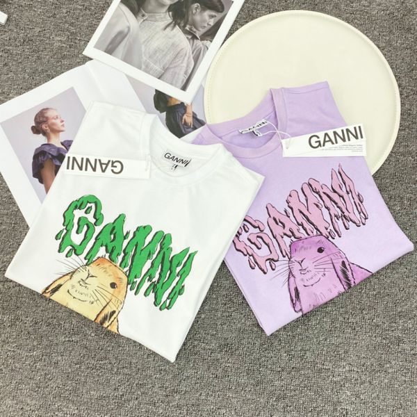 womens tshirt ganni cotton printed rabbit short sleeve tshirt summer ladies cute casual outdoor home clothes, White
womens tshirt ganni cotton printed rabbit short sleeve tshirt summer ladies cute casual outdoor home clothes, White