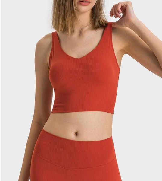 lu-376 rib u back sports bra align tank women's shockproof running yoga gym clothes, White;red
lu-376 rib u back sports bra align tank women's shockproof running yoga gym clothes, White;red