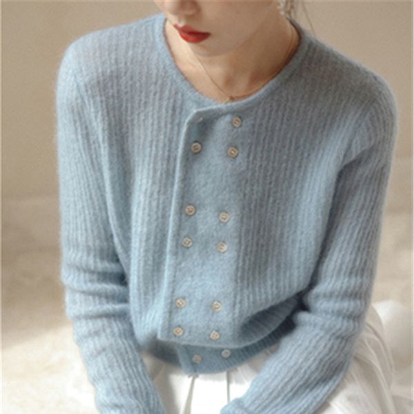 women's knits tees limiguyue double breasted knitted cardigans blue women casual oneck sweaters french autumn winter soft loose outerw, White
women's knits tees limiguyue double breasted knitted cardigans blue women casual oneck sweaters french autumn winter soft loose outerw, White