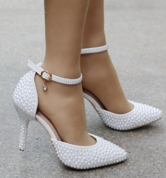 pointed toe white pearl wedding shoes thin heels shoes bridal high heels shoes female party ankle strap sandals9538375, Black
pointed toe white pearl wedding shoes thin heels shoes bridal high heels shoes female party ankle strap sandals9538375, Black