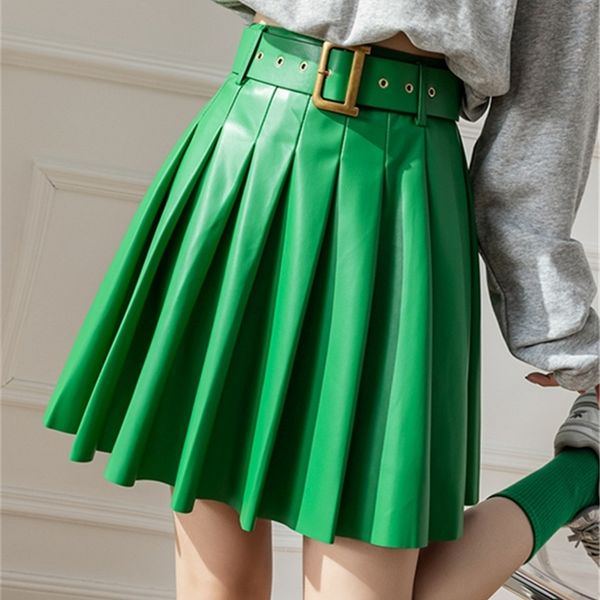 skirts seoulish green artificial pu leather pleated women's ski belt high waist mini ski women's autumn and winter 230404, Black
skirts seoulish green artificial pu leather pleated women's ski belt high waist mini ski women's autumn and winter 230404, Black