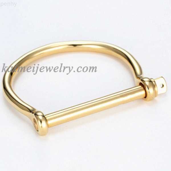 high polished stainless steel d shape bracelet gold bangle horseshoe buckle screw cuff, Golden;silver
high polished stainless steel d shape bracelet gold bangle horseshoe buckle screw cuff, Golden;silver