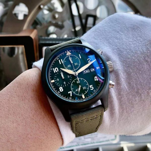 2023 mens black watches quartz movement pilot watch all dial work chronometre wristwatch fabric strap stainless steel case waterproof clock, Slivery;brown
2023 mens black watches quartz movement pilot watch all dial work chronometre wristwatch fabric strap stainless steel case waterproof clock, Slivery;brown