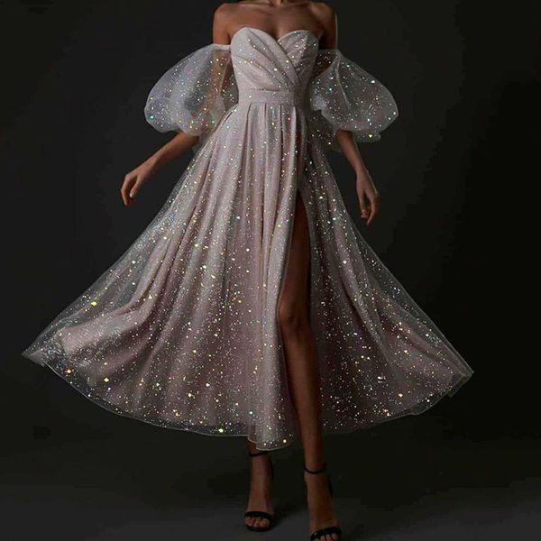 shinning pink prom dress 2023 puff short sleeves side split evening gowns tea length 2023 formal party wear robe de soiree, Black
shinning pink prom dress 2023 puff short sleeves side split evening gowns tea length 2023 formal party wear robe de soiree, Black