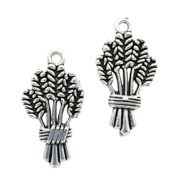 100pcs antique silver color ear of wheat charms pendant for jewelry making diy 25x13mm dh0777, Bronze;silver 
100pcs antique silver color ear of wheat charms pendant for jewelry making diy 25x13mm dh0777, Bronze;silver