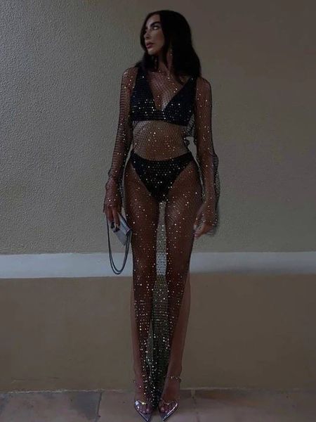 casual dresses shiny rhinestones grid fishnet long sleeve oneck hollw out side slit beach cover up breathable lady vestidos 230404, Black;gray
casual dresses shiny rhinestones grid fishnet long sleeve oneck hollw out side slit beach cover up breathable lady vestidos 230404, Black;gray