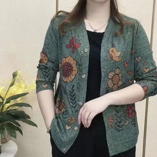 women's knits tees autumn winter prairie chic cartoon printed singlebreasted vneck cardigan loose knitted long sleeve sweaters female c, White
women's knits tees autumn winter prairie chic cartoon printed singlebreasted vneck cardigan loose knitted long sleeve sweaters female c, White