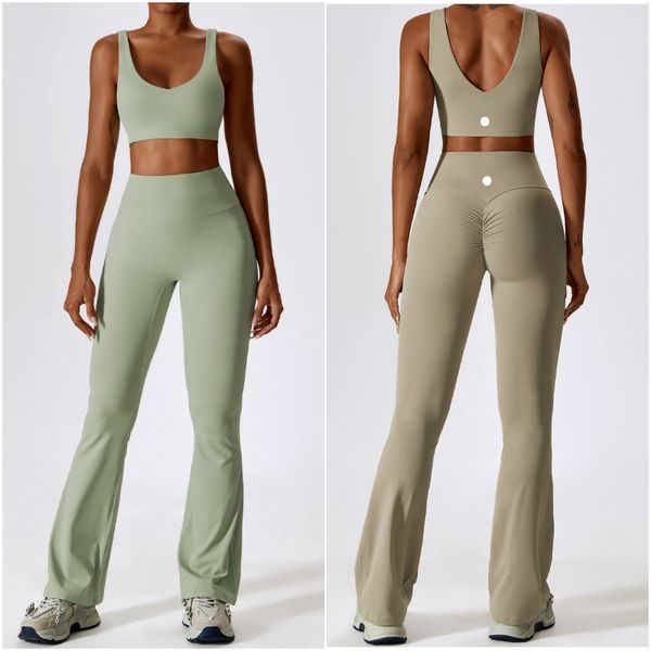 LL8232 Women Yoga Outfit Set Two Piece Vet Sleevele Top Pant Bell-bottom Trouer Excerie Sport Gym Running Long Pant Elatic High Wait Sportwear, Black
LL8232 Women Yoga Outfit Set Two Piece Vet Sleevele Top Pant Bell-bottom Trouer Excerie Sport Gym Running Long Pant Elatic High Wait Sportwear, Black