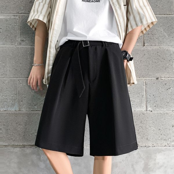 men's shorts korean style black and white men's shorts competition with knee long belt solid shorts summer casual straight bermuda, White;black
men's shorts korean style black and white men's shorts competition with knee long belt solid shorts summer casual straight bermuda, White;black