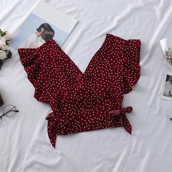womens blouses shirts ladies ruffles chiffon dot print vneck sleeveless lace up women and 230404, White
womens blouses shirts ladies ruffles chiffon dot print vneck sleeveless lace up women and 230404, White