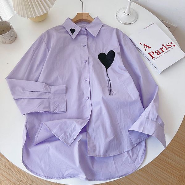 women's blouses shirts ebaihui blouse for female 2023 heart embroidery casual korean fashion women shirt loose femme womens tassel chi, White
women's blouses shirts ebaihui blouse for female 2023 heart embroidery casual korean fashion women shirt loose femme womens tassel chi, White