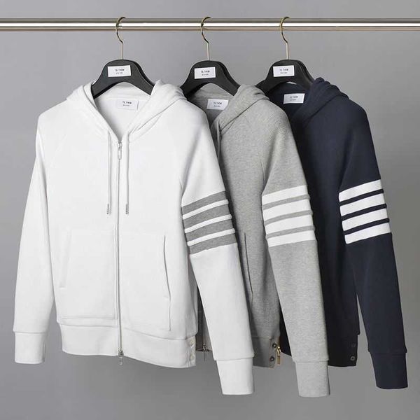 high end fashion brand tb from new heavy weight yarn dyed waffle hooded sweater trend men's casual spring coat, Black;brown
high end fashion brand tb from new heavy weight yarn dyed waffle hooded sweater trend men's casual spring coat, Black;brown