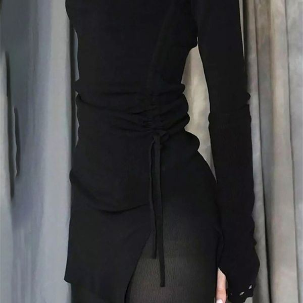 casual dresses goth dark mall gothic drawstring bodycon women mini y2k punk black split long sleeve dress grunge basic partywear 230403, Black;gray
casual dresses goth dark mall gothic drawstring bodycon women mini y2k punk black split long sleeve dress grunge basic partywear 230403, Black;gray