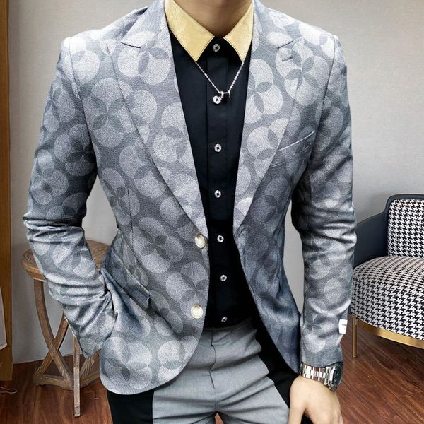 men's suits & blazers spring business formal dress trend print bridegroom wedding dress blazer hombre british style smoking men slim fi, White;black
men's suits & blazers spring business formal dress trend print bridegroom wedding dress blazer hombre british style smoking men slim fi, White;black