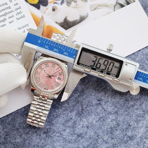 mechanical movement ladies watches automatic winding sports watch stainless steel strap 36mm diamond dial lovers wristwatches orologi di lus, Slivery;brown
mechanical movement ladies watches automatic winding sports watch stainless steel strap 36mm diamond dial lovers wristwatches orologi di lus, Slivery;brown