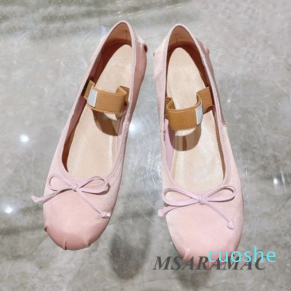 women shoes pink silk butterfly-knot round toe ballerina shoes real leather lined elastic band flats women's dance shoes sweet, Black
women shoes pink silk butterfly-knot round toe ballerina shoes real leather lined elastic band flats women's dance shoes sweet, Black
