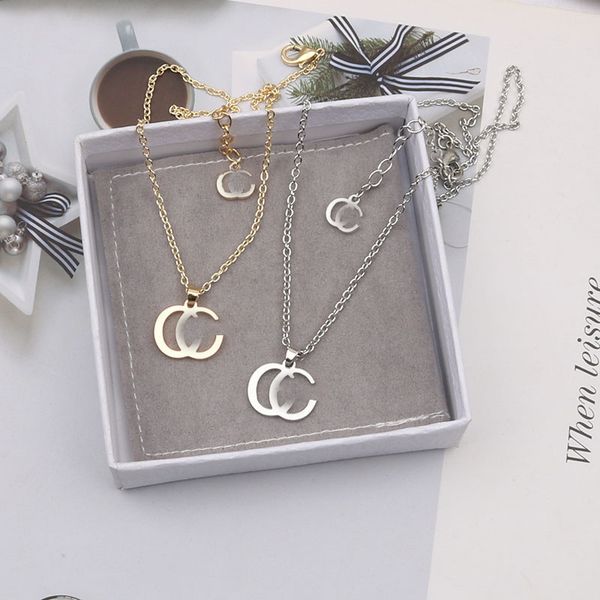 women luxury brand designer double letter pendant necklaces copper 18k gold plated crysatl rhinestone sweater newklace wedding party jewerlr, Silver
women luxury brand designer double letter pendant necklaces copper 18k gold plated crysatl rhinestone sweater newklace wedding party jewerlr, Silver