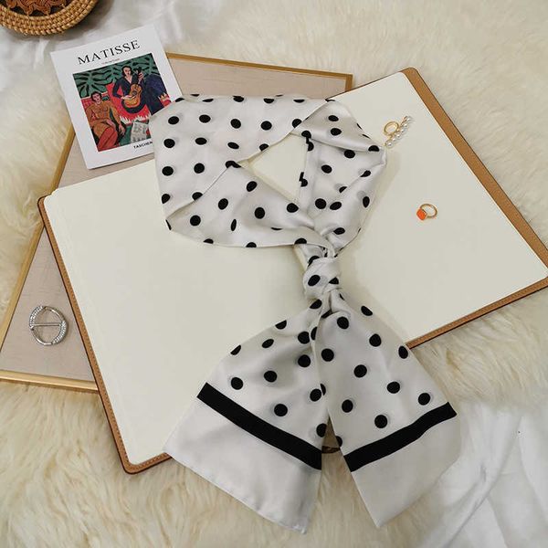 sarongs silk scarf female french polka dot decorative bag flat angle streamer narrow long scarf simulation silk scarf p230323, Blue;gray
sarongs silk scarf female french polka dot decorative bag flat angle streamer narrow long scarf simulation silk scarf p230323, Blue;gray