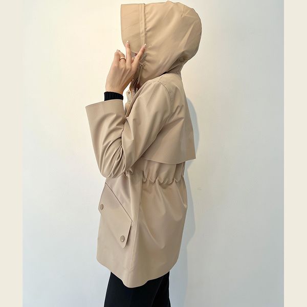 women's trench coats 2023 spring and autumn midlength hooded windbreaker fashion casual waist loose cotton windproof coat 230403, Tan;black
women's trench coats 2023 spring and autumn midlength hooded windbreaker fashion casual waist loose cotton windproof coat 230403, Tan;black