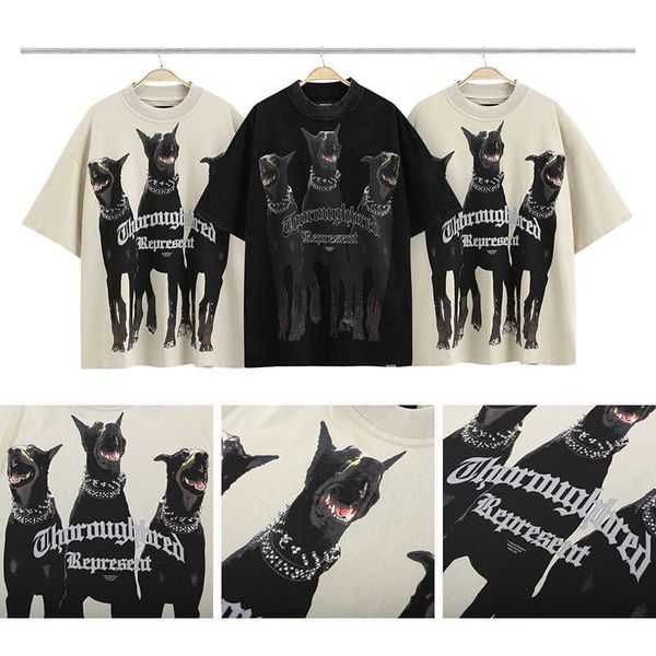 fashion ess designer t-shirt repeat doberman print wash used short sleeve men's summer fashion, White;black
fashion ess designer t-shirt repeat doberman print wash used short sleeve men's summer fashion, White;black