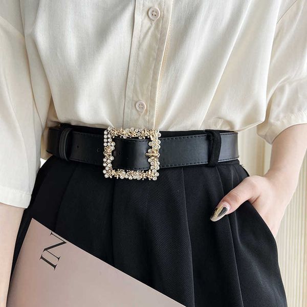 belts fashion pu leather belt for women designer rhinestone square buckle waist strap female dress jeans trouser decorative waistband z0404, Black;brown
belts fashion pu leather belt for women designer rhinestone square buckle waist strap female dress jeans trouser decorative waistband z0404, Black;brown