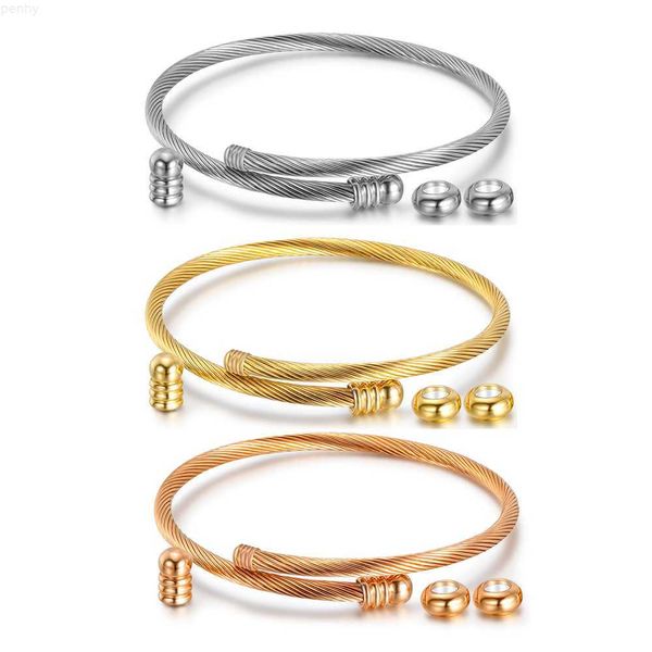 elastic cable wire bangle stainless steel bracelet screw with removable end plug twisted cuff charm beads fit diy jewelry, Golden;silver
elastic cable wire bangle stainless steel bracelet screw with removable end plug twisted cuff charm beads fit diy jewelry, Golden;silver